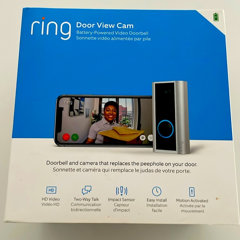 New in box Ring door view cam